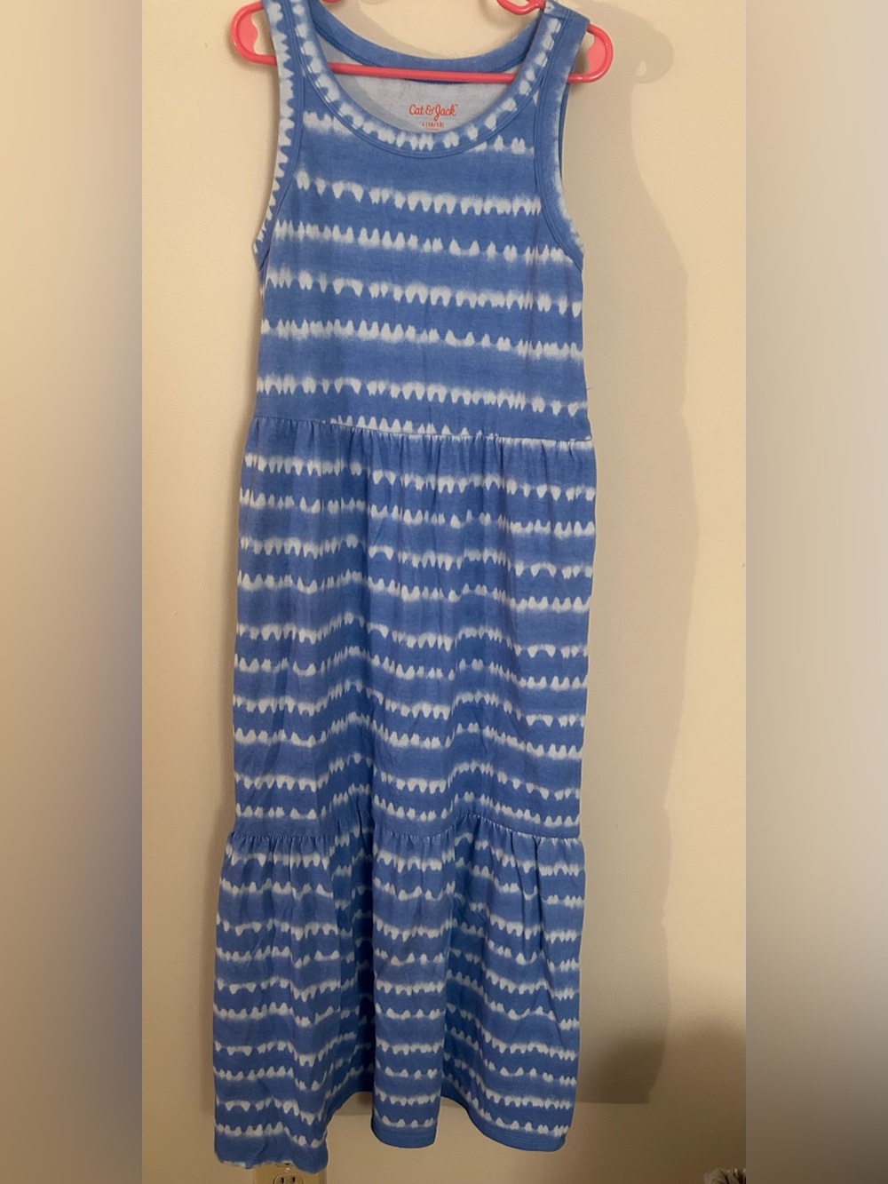 Cat & Jack Blue and White Tie-Dye Maxi Dress